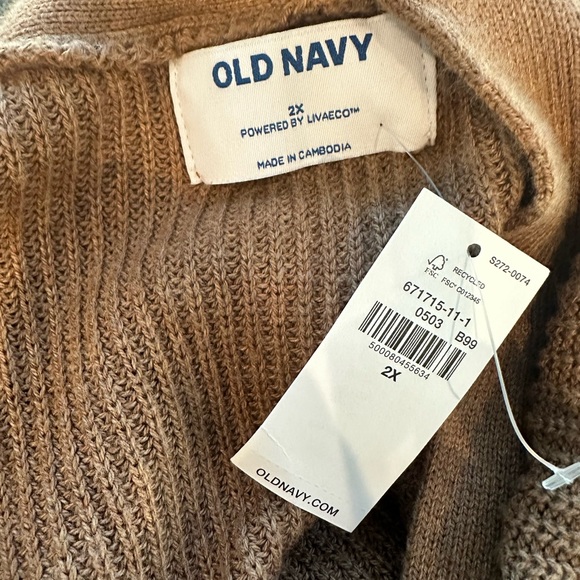 Old Navy NWT Camel/Brown Open Front Sweater - Picture 3 of 3